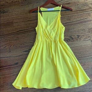 Amanda Uprichard Silk Yellow Dress